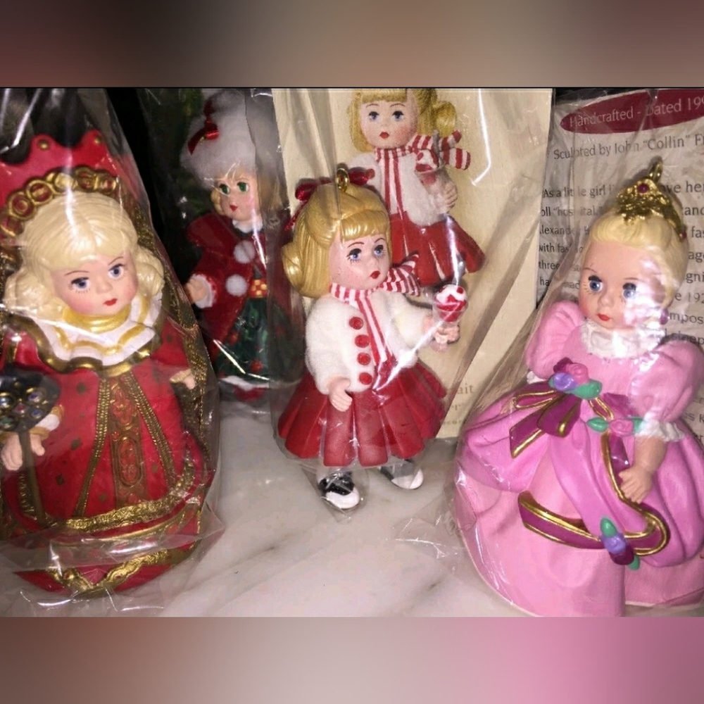 Lot of 6 Hallmark Keepsake Madame Alexander Collector Series Ornaments.